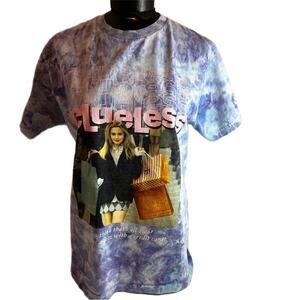 Clueless 2020 Paramount Pictures Alicia Silverstone Purple Tye dye Tee Size Med